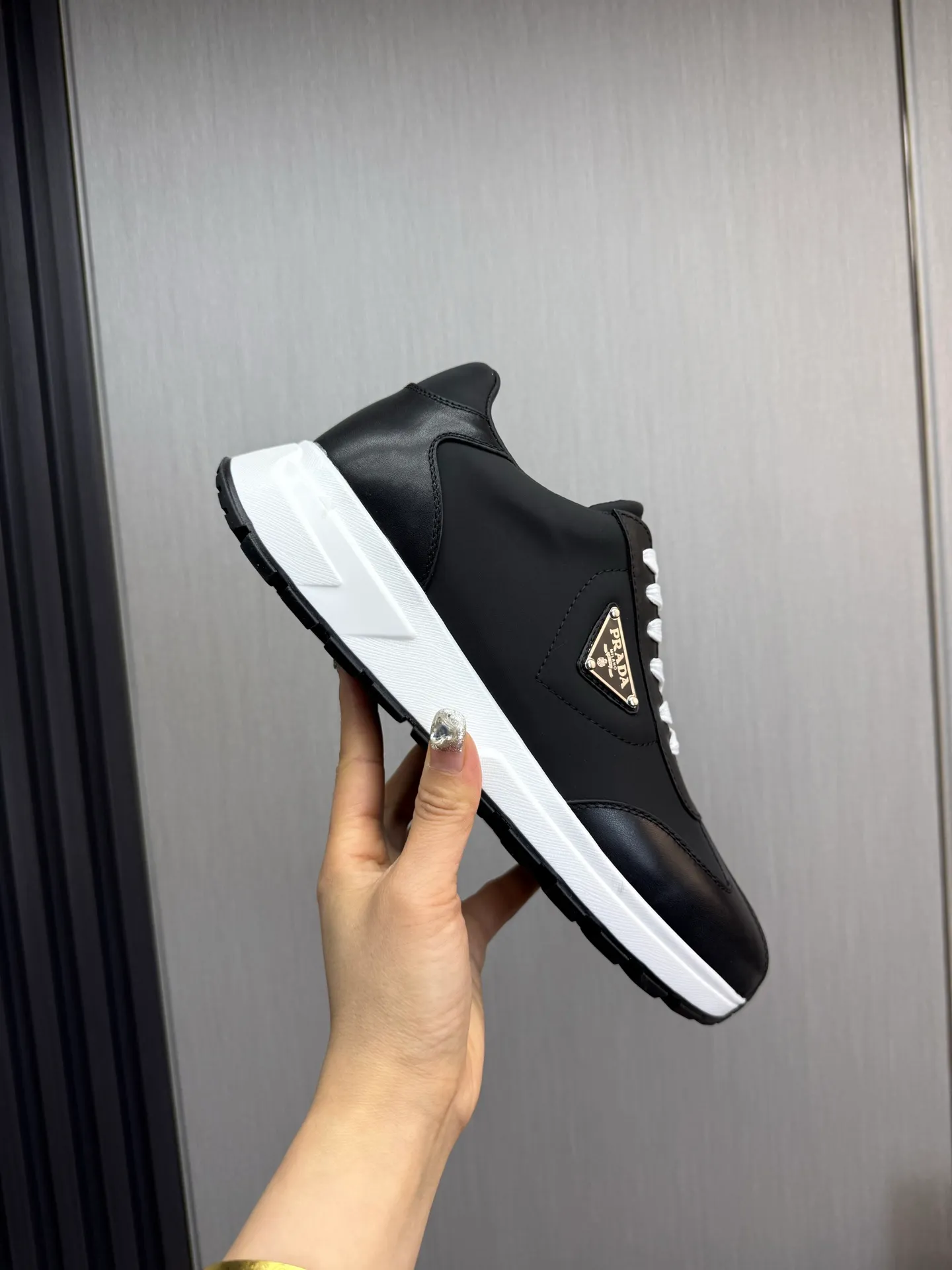 Men's shoes 💰560💰 [PRADA] Hot-selling men's shoes shipped 👏Official website synchronized ⬆️Original imported cowhide stitching waterproof fabric + cowhide lining, 1⃣️:1⃣️reproduction, original bottom, 38-45 (45. Customized, non-refundable)